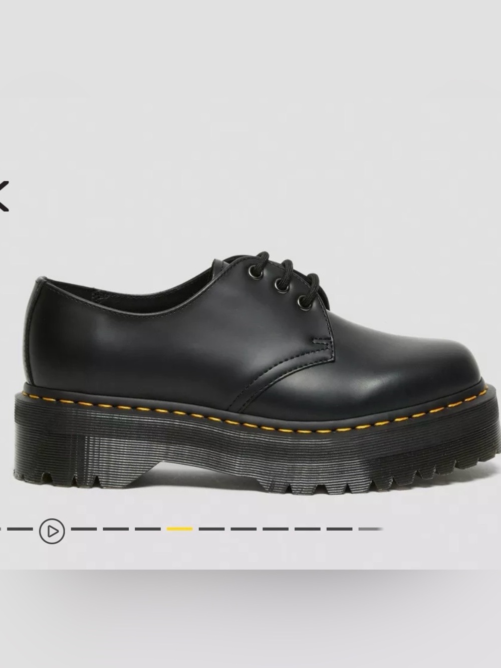 Dr. Martens 1461 Smooth Leather Lace Up Platforms - Picture 3 of 10